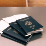 American passports with tickets ready to go because the owners have their UK visas