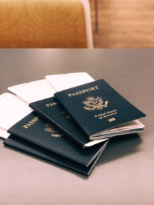 American passports with tickets ready to go because the owners have their UK visas